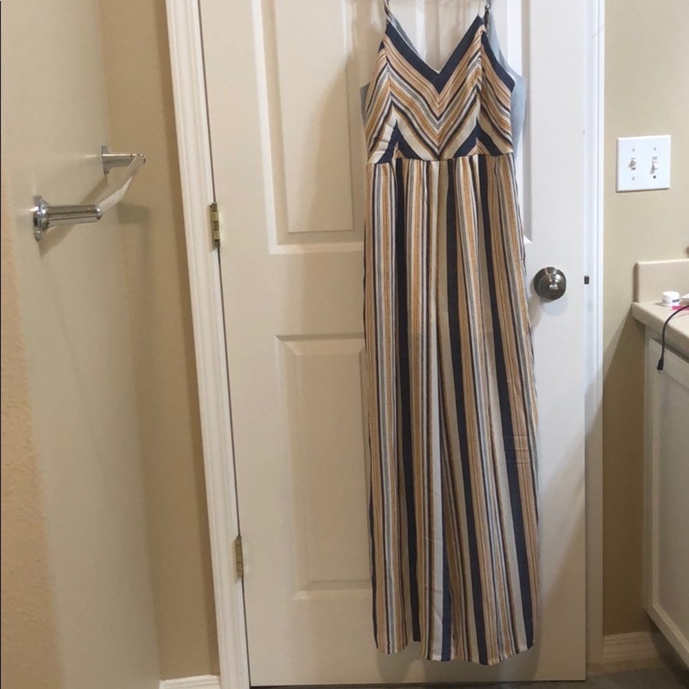 Striped jumpsuit